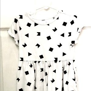 Wonder Nation White dress w/ Black Shapes